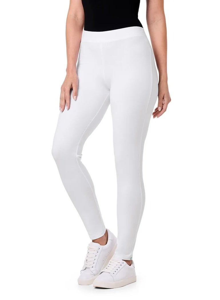 Perfectory Women's Cotton Legging, Comfortable Everyday Wardrobe Essential- White - Image 2